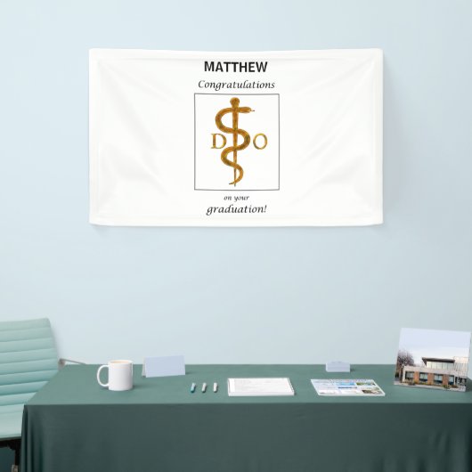 Doktor der Osteopathie Abschluss Herzlichen Glückw Banner (Messeveranstaltung)