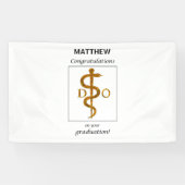 Doktor der Osteopathie Abschluss Herzlichen Glückw Banner (Horizontal)
