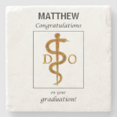 Doktor der Osteopathie Abschluss Herzlichen Glückw Steinuntersetzer (Vorderseite)