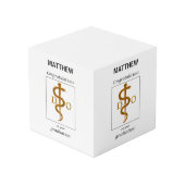 Doktor der Osteopathie Abschluss Herzlichen Glückw Würfel (Rückseite Schrägansicht)