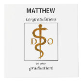 Doktor der Osteopathie Abschluss Herzlichen Glückw Würfel (Vorderseite)