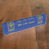 Doktor der Osteopathischen Medizin Namensplakette (Seite)