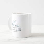 Doktor der Pharmazie Benutzerdefinierter Name Seit Kaffeetasse (Vorderseite Links)