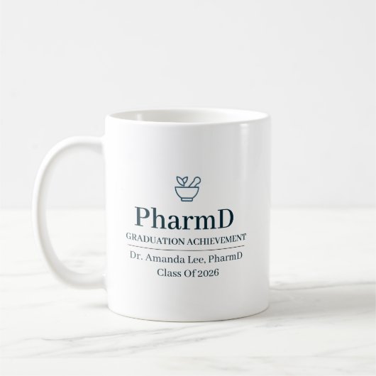 Doktor der Pharmazie Benutzerdefinierter Name Seit Kaffeetasse (Links)