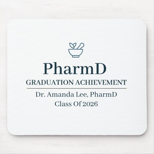 Doktor der Pharmazie Benutzerdefinierter Name Seit Mousepad (Vorne)