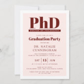 Doktor der Philosophie Doktortitel Doktorand Absch Einladung (Vorderseite)