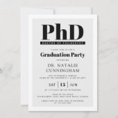 Doktor der Philosophie Doktortitel Doktorand Absch Einladung (Vorderseite)