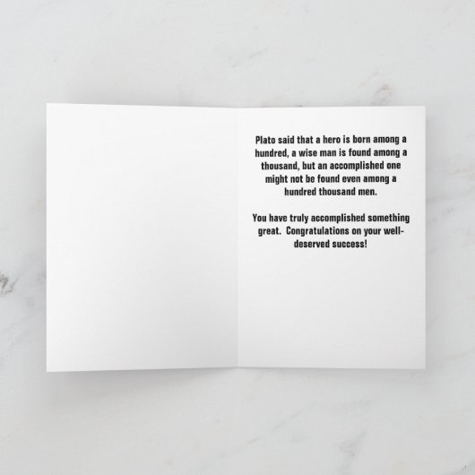 Doktor der Philosophie PhD Plato Abschluss Card Karte (Innenseite)