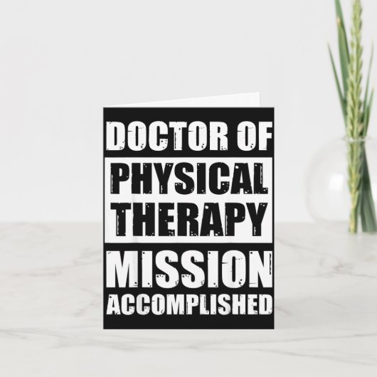 Doktor der Physiotherapie Abschluss dpt Absolvente Karte (Vorderseite)