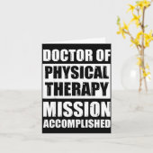 Doktor der Physiotherapie Abschluss dpt Absolvente Karte (Gelbe Blume)
