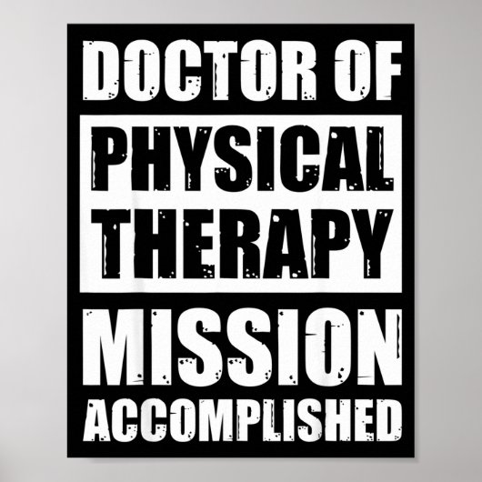 Doktor der Physiotherapie Abschluss dpt Absolvente Poster (Vorne)