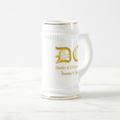 Doktor des Chiropraktischen Personalisierten Stein Bierglas (VorderseiteRechts)