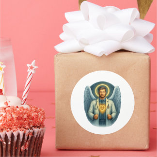 Doktor des Lichts - Angelic Healer Water Flasche Runder Aufkleber