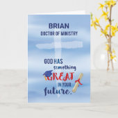 Doktor des Ministeriums für Cross Blue Watercolor Karte (Gelbe Blume)