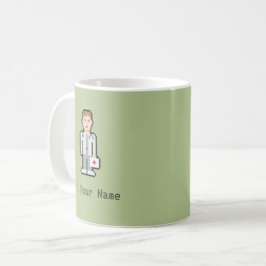 Doktor des Name-8bit Kaffeetasse (Vorderseite Links)