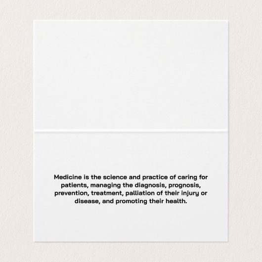 Doktor, die Röntgenuntersuchung Visitenkarten (Innenseite Aufgefaltet)