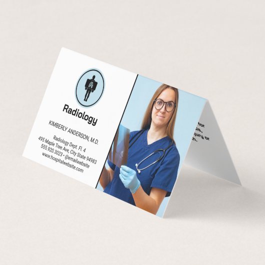 Doktor, die Röntgenuntersuchung Visitenkarten (Vorderseite)
