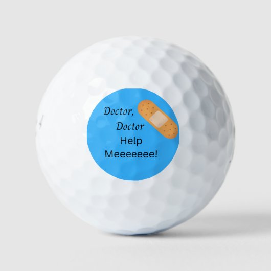 Doktor Doktor helfen Ihnen zu treffen! Blue Backgr Golfball (Vorderseite)