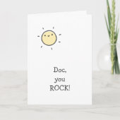Doktor, du ROCK! Onkologe Vielen Dank Karte (Vorderseite)