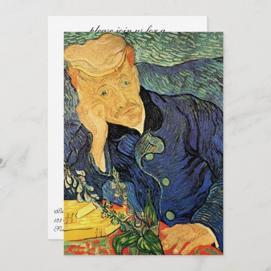 Doktor Gachet von Vincent van Gogh Retirement Einladung (Vorne/Hinten)