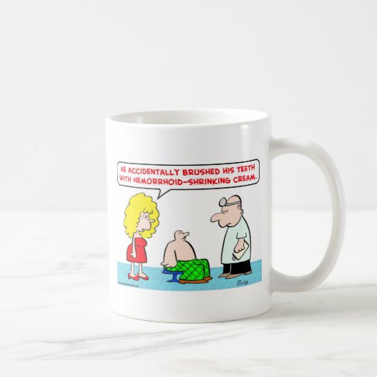 Doktor gebürstete schrumpfend Creme Zähne Kaffeetasse (Rechts)