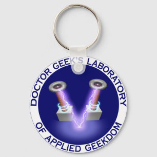 Doktor Geeks Laboratory Logo Schlüsselanhänger