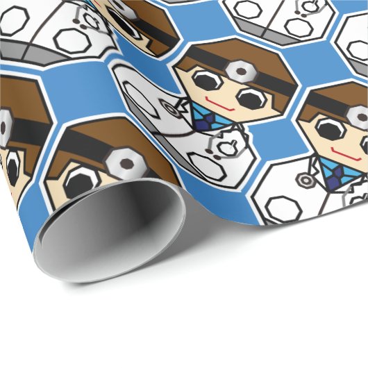 Doktor Geschenkpapier (Rolleneckpunkt)