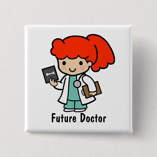 Doktor Girl mit Xray Button (Vorderseite)