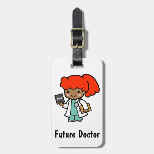Doktor Girl mit Xray Gepäckanhänger (Vorderseite vertikal)