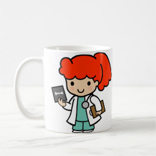 Doktor Girl mit Xray Kaffeetasse