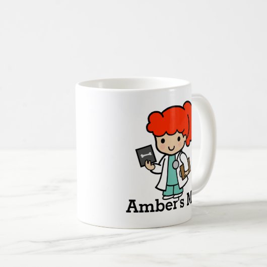 Doktor Girl mit Xray Kaffeetasse (VorderseiteRechts)