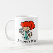 Doktor Girl mit Xray Kaffeetasse (Links)
