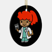 Doktor Girl mit Xray Keramik Ornament (Rechts)