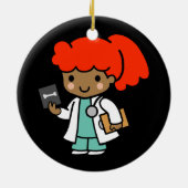 Doktor Girl mit Xray Keramik Ornament (Hinten)