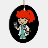 Doktor Girl mit Xray Keramik Ornament (Rechts)