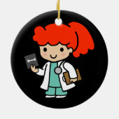Doktor Girl mit Xray Keramik Ornament (Hinten)