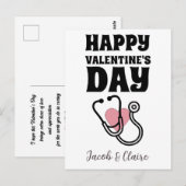 Doktor, Happy valentines Tag personalisieren Name Postkarte (Vorne/Hinten)