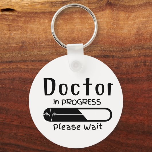 Doktor im Gange Bitte warten Schlüsselanhänger (Vorderseite)