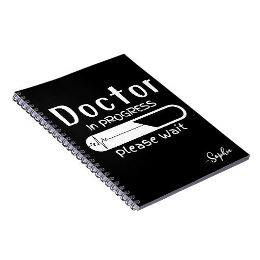 Doktor in Arbeit Notizblock (Rechte Seite)
