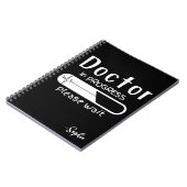 Doktor in Arbeit Notizblock (Linke Seite)