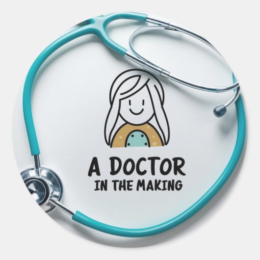 Doktor in der Produktion Runder Aufkleber (Vorderseite)