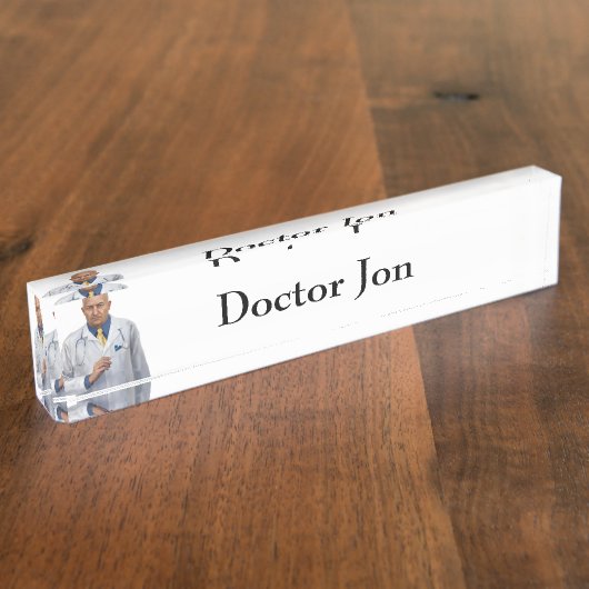 Doktor Jon Nameplate Namensplakette (Seite)