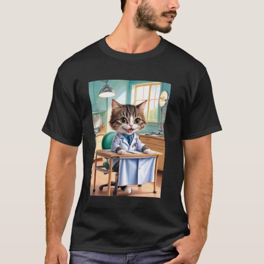 Doktor Katze T-Shirt (Vorderseite)