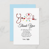 Doktor, Krankenpflege, Ärztlicher Dankeschön-Auswe Dankeskarte (Vorne/Hinten)