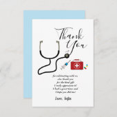 Doktor, Krankenpflege, Ärztlicher Dankeschön-Auswe Dankeskarte (Vorne/Hinten)