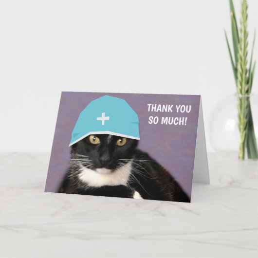 Doktor, Krankenschwester, medizinischer Dank Karte (Vorderseite)