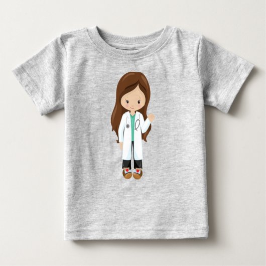 Doktor, Krankenschwester, Stethoskop, Labrador, Br Baby T-shirt (Vorderseite)
