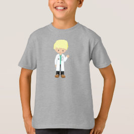 Doktor, Labrador, Medizin, Niedlicher Junge, blond T-Shirt