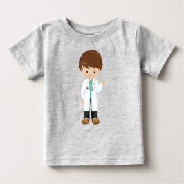 Doktor, Labrador, Medizin, Niedlicher Junge, braun Baby T-shirt