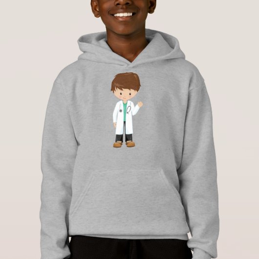 Doktor, Labrador, Medizin, Niedlicher Junge, braun Hoodie (Vorderseite)